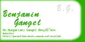 benjamin gangel business card